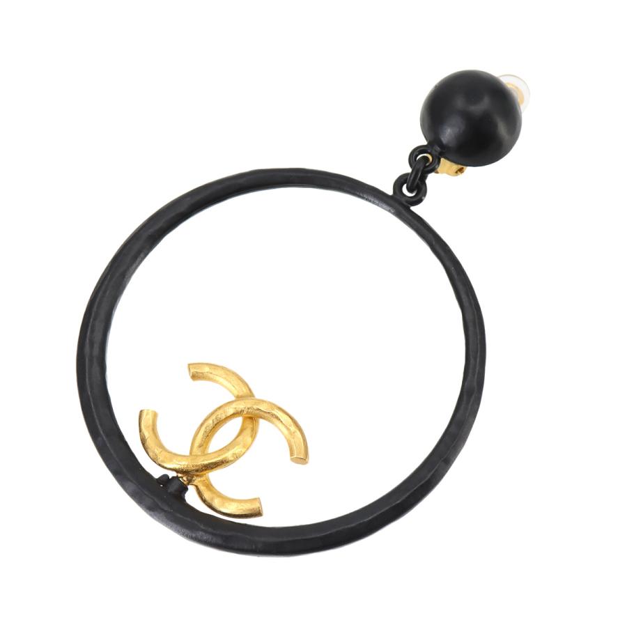 CHANEL（シャネル） スイング フープ ココマーク イヤリング ブラック