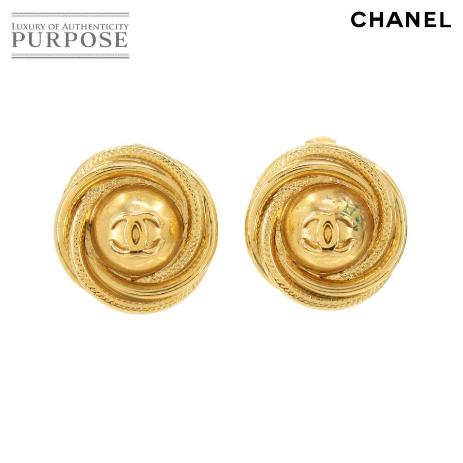 CHANEL シャネル ココマーク ラウンド型 イヤリング ゴールド