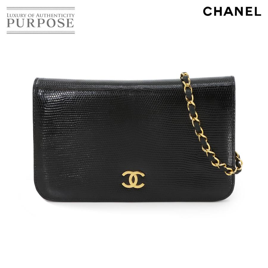 ☆ CHANEL 黒 エナメル 革 ショルダーバッグ ゴールド チェーン ブラッ