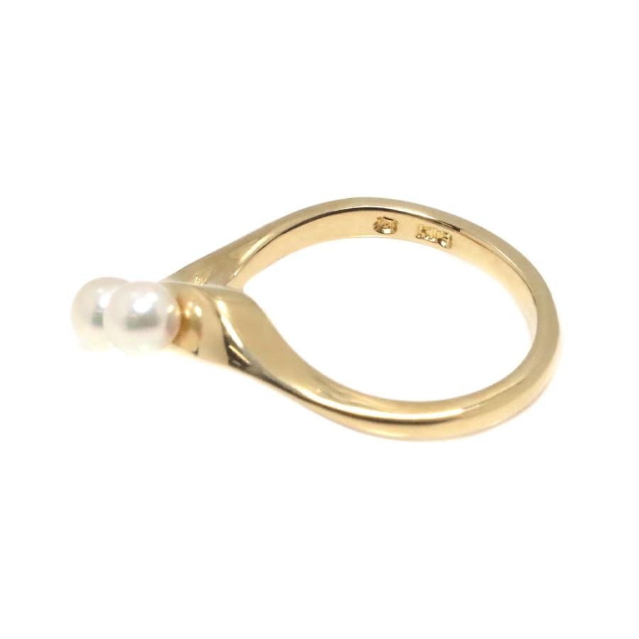 ミキモト MIKIMOTO 9号 リング ベビーパール 3.7-3.5mm K18 YG