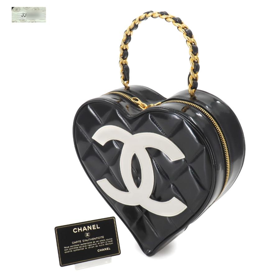 CHANEL 新品同様 シャネル マトラッセ ハート バニティ バッグ 