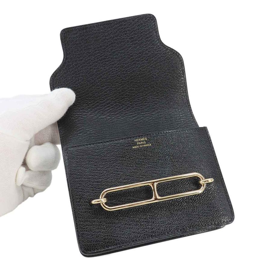 HERMES 未使用 展示品 エルメス ロウリス ルリ スリム ウォレット 二  