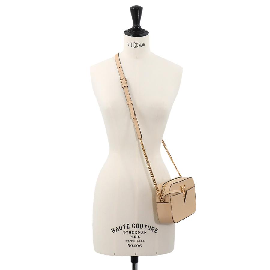 美品】ヴェルサーチ Virtus ショルダーバッグ イエロー ゴールド金具 