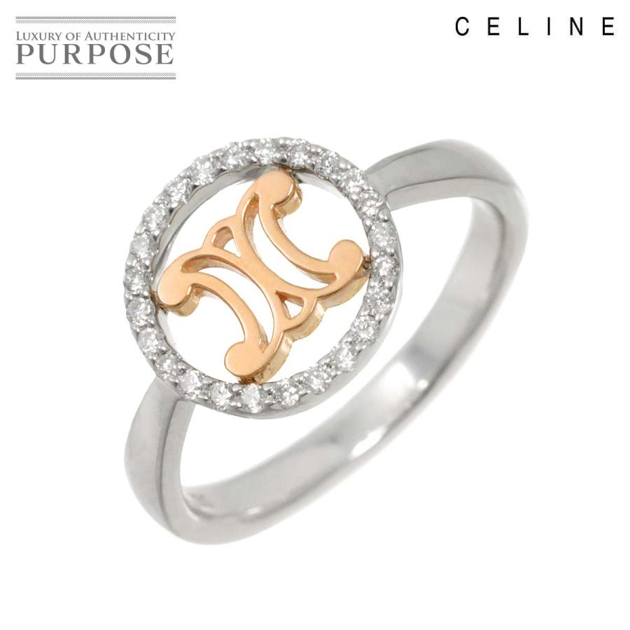 CELINE セリーヌ マカダム 9号 リング ダイヤ K18 WG PG CELINE セリーヌ マカダム 9号 リング ダイヤ K18 WG PG