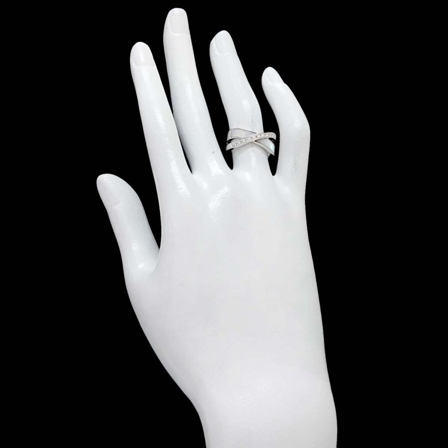 TASAKI タサキ 12号 リング ダイヤ 0.11ct シェル K18 WG ホワイト  