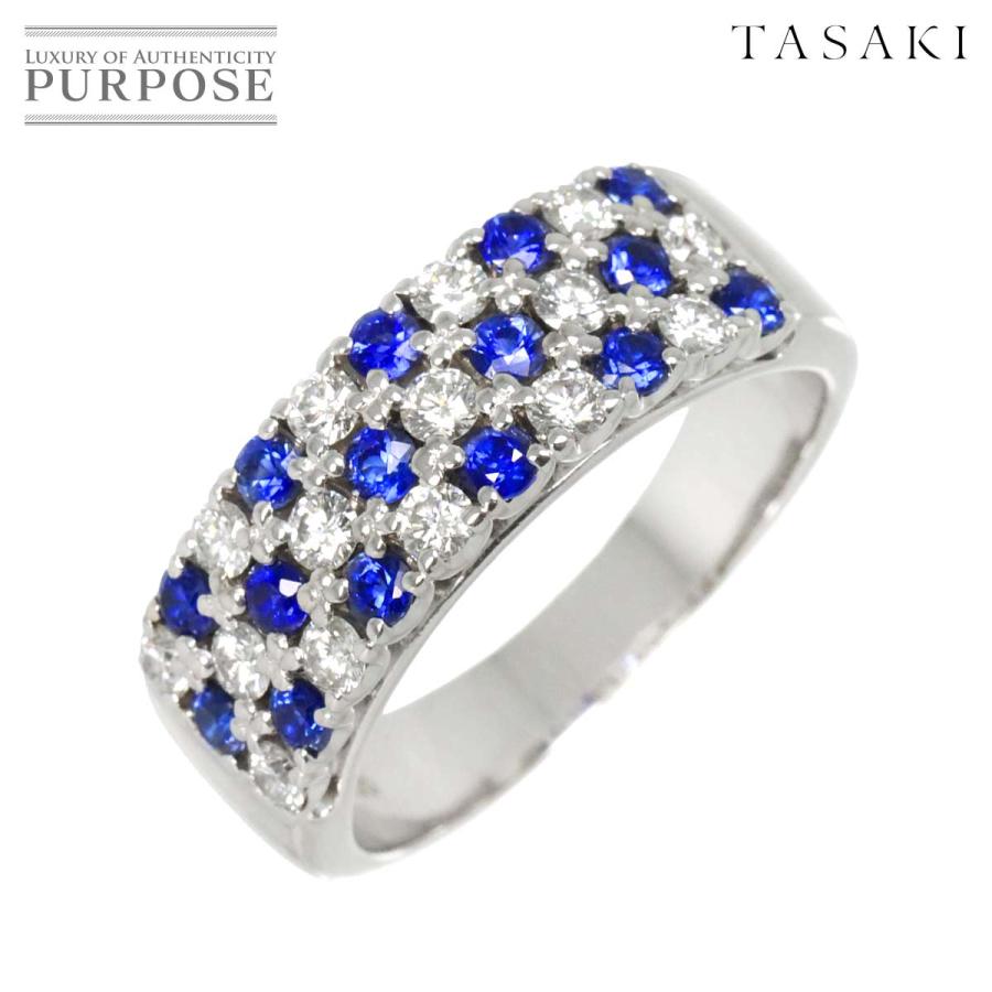 TASAKI タサキ サファイヤ ダイヤ 0.55ct 15号 リング Pt プラチナ 