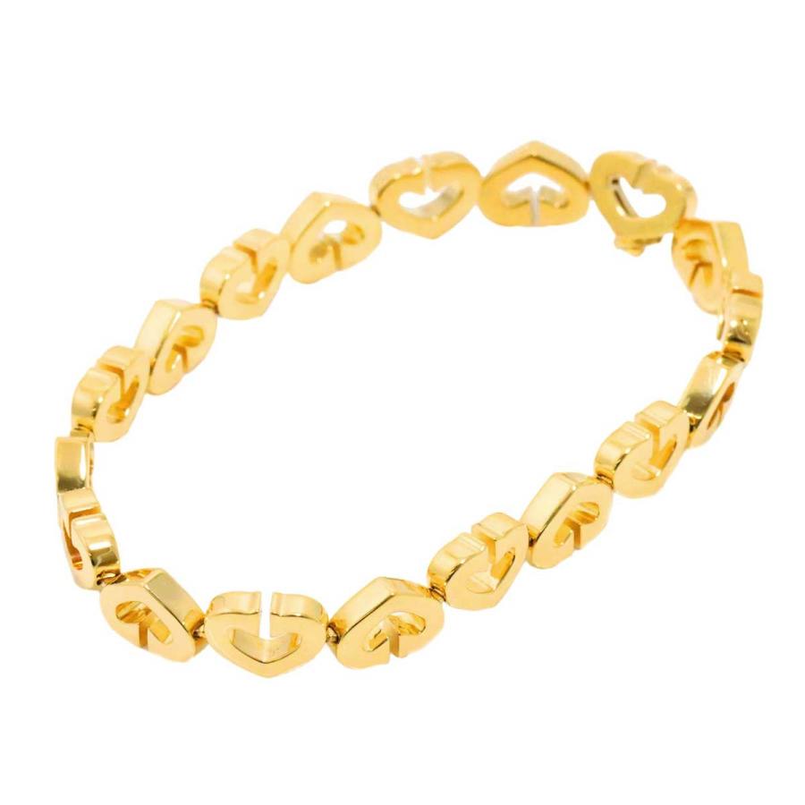 Cartier カルティエ Cハート ブレスレット 17cm K18 YG イエロー  