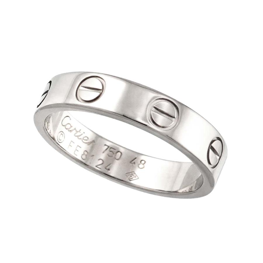 Cartier カルティエ ミニラブ #48 リング K18 WG ホワイトゴールド 750 