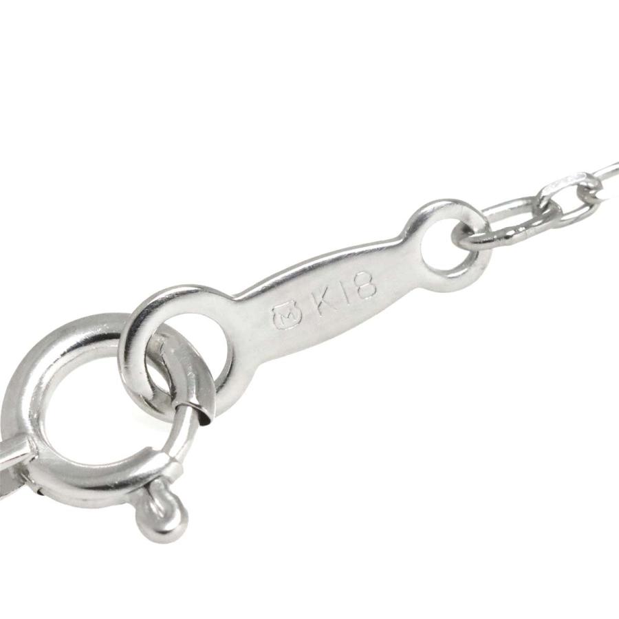 MIKIMOTO ミキモト ダイヤ 0.01ct クロス ネックレス 40cm K18 WG  