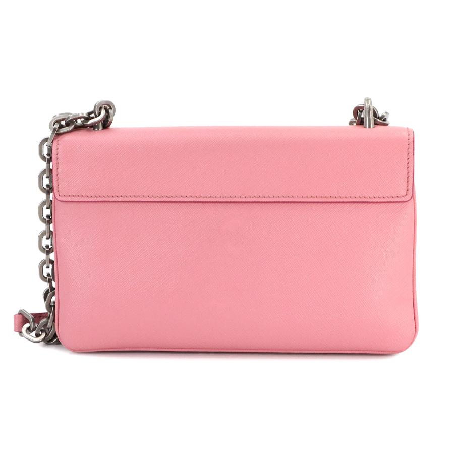 PRADA 新品同様 プラダ サフィアーノ ショルダー バッグ レザー ピンク  