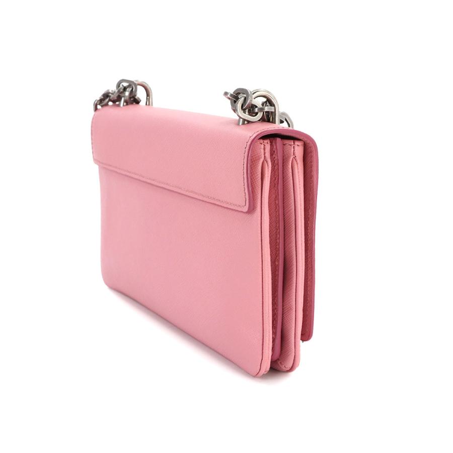 PRADA 新品同様 プラダ サフィアーノ ショルダー バッグ レザー ピンク  