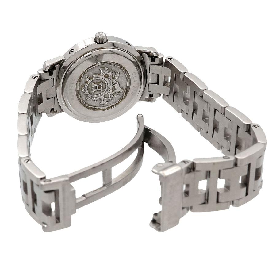 HERMES エルメス クリッパー CL4 210 レディース 腕時計 デイト ピンク  