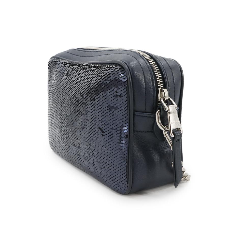 miu 新品同様 ミュウミュウ MIUMIU スパンコール チェーン ショルダー  