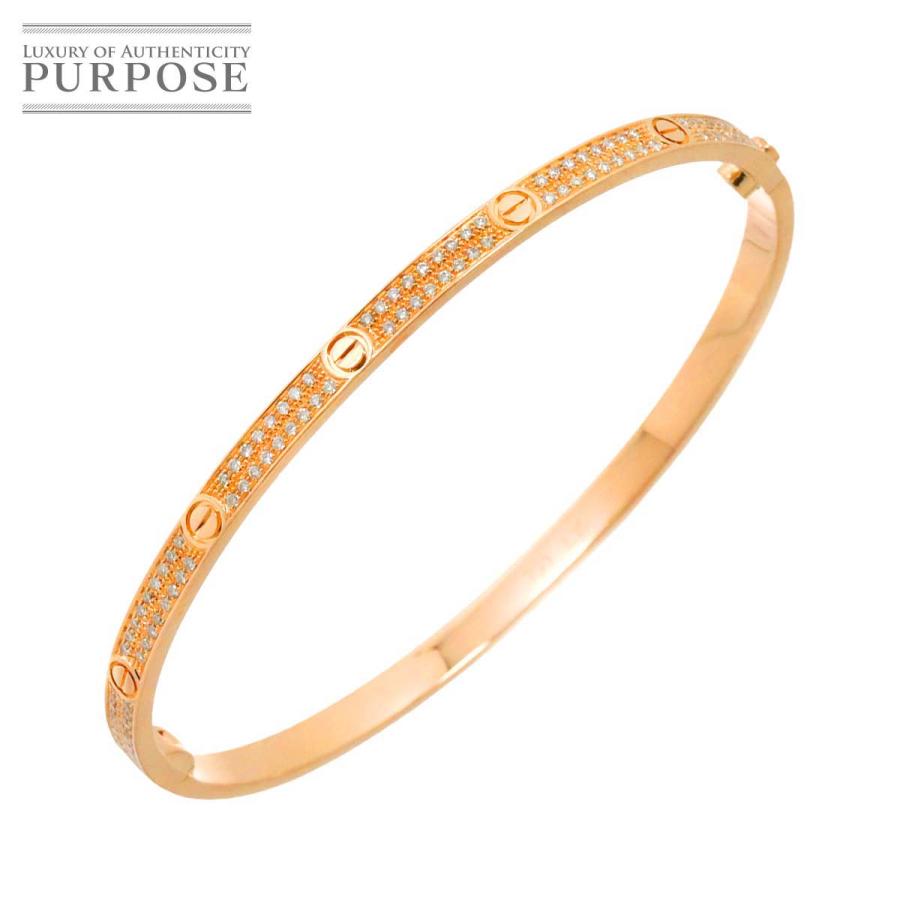 ダイヤ 1.35ct ブレスレット 18cm K18 PG ピンクゴールド 750 バングル  