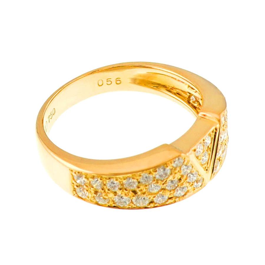 VALENTINO ヴァレンティノ 13号 リング ダイヤ 0.56ct K18 YG イエロー  