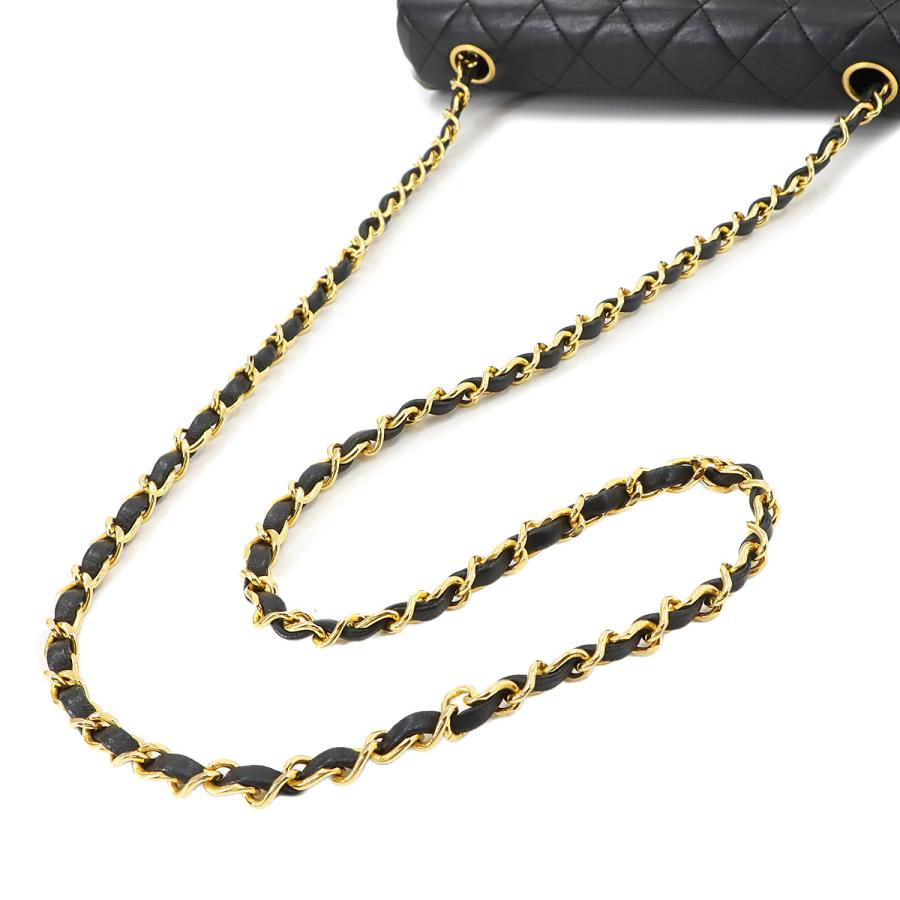 CHANEL 美品 シャネル マトラッセ チェーン ショルダー バッグ レザー  