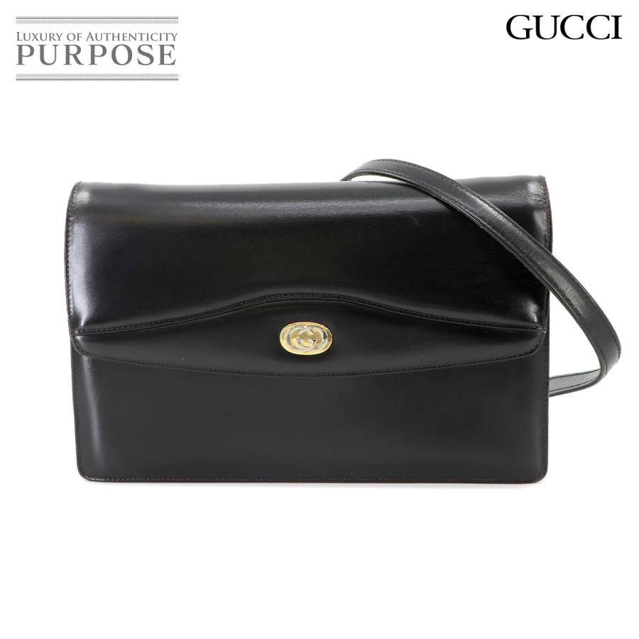 GUCCI 新品同様 グッチ 2way クラッチ ショルダー バッグ レザー 