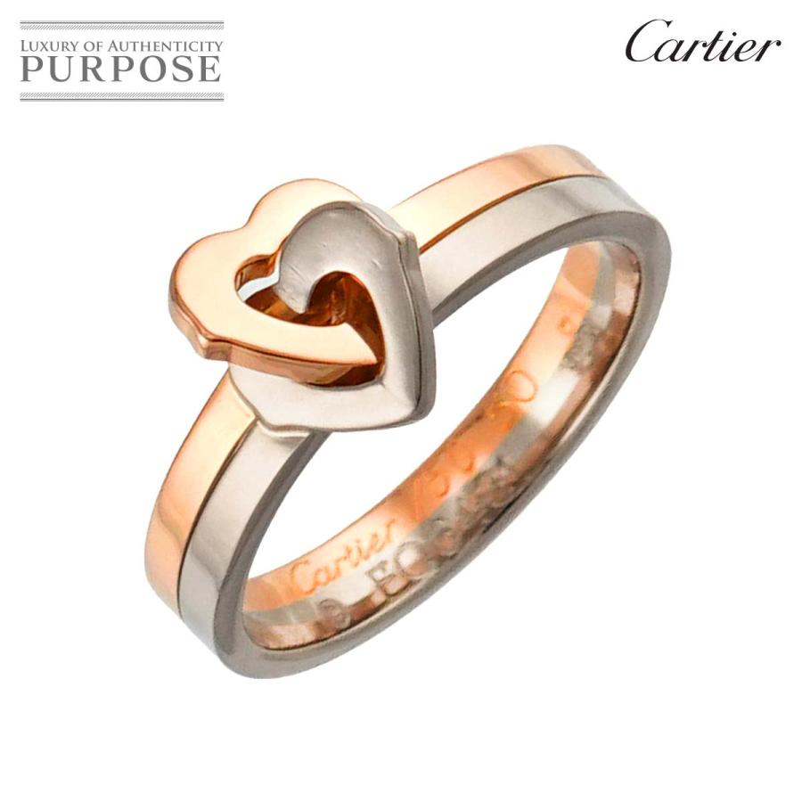 Cartier カルティエ 2ハート #50 リング K18 WG PG ホワイト ピンク 
