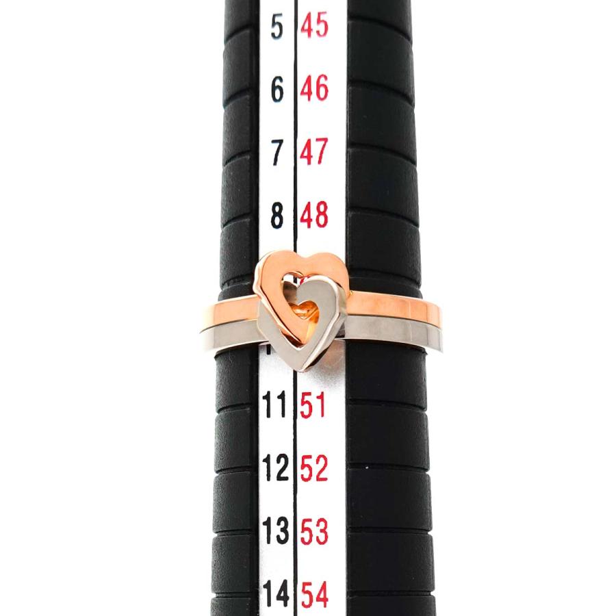 Cartier カルティエ 2ハート #50 リング K18 WG PG ホワイト ピンク 