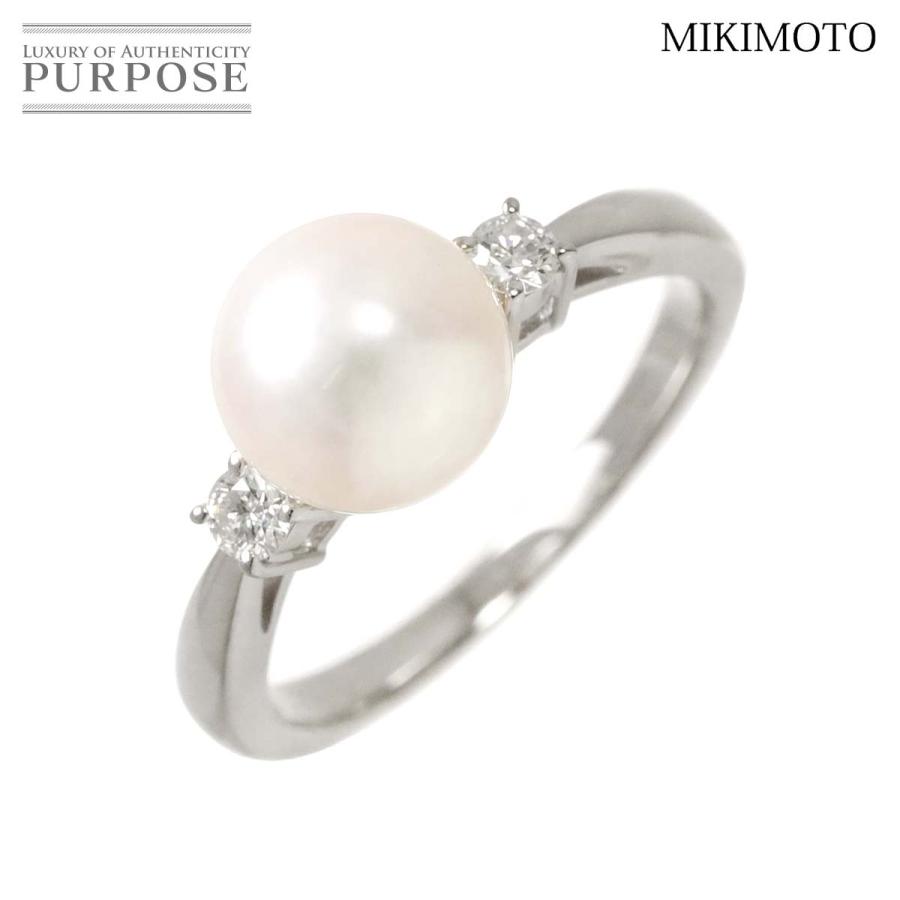 MIKIMOTO　K14 真珠　パール　リング K14 ミキモトパールリング ホワイトパール8.2㎜ 14.5号 | 中古通販