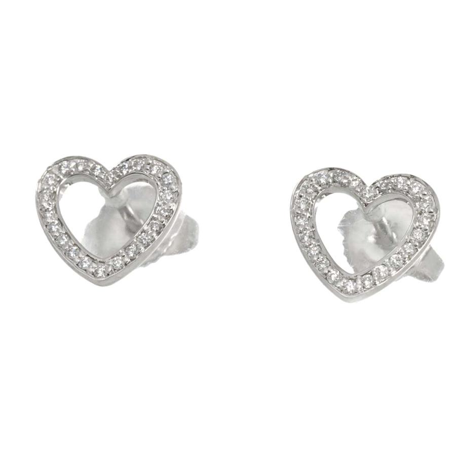 TIFFANY&Co. ティファニー メトロハート ダイヤ ピアス K18 WG TIFFANY&Co. ティファニー メトロハート ダイヤ ピアス K18 WG