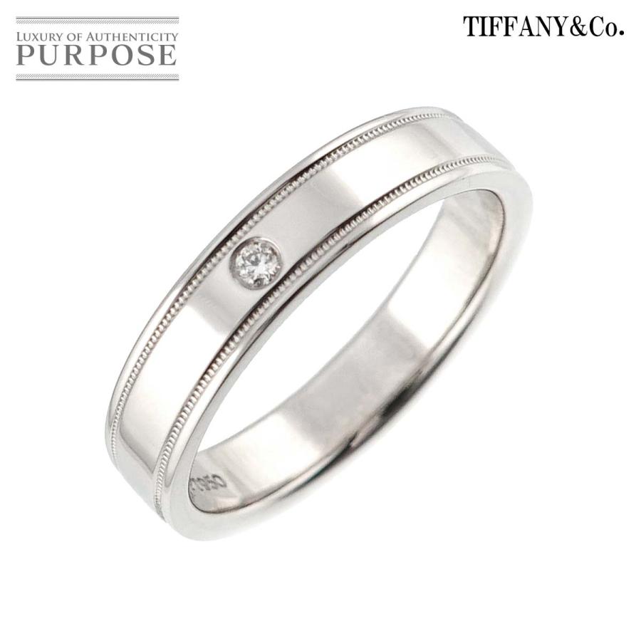 TIFFANY&Co. ティファニー ダブルミルグレイン 11号 リング ダイヤ 幅 