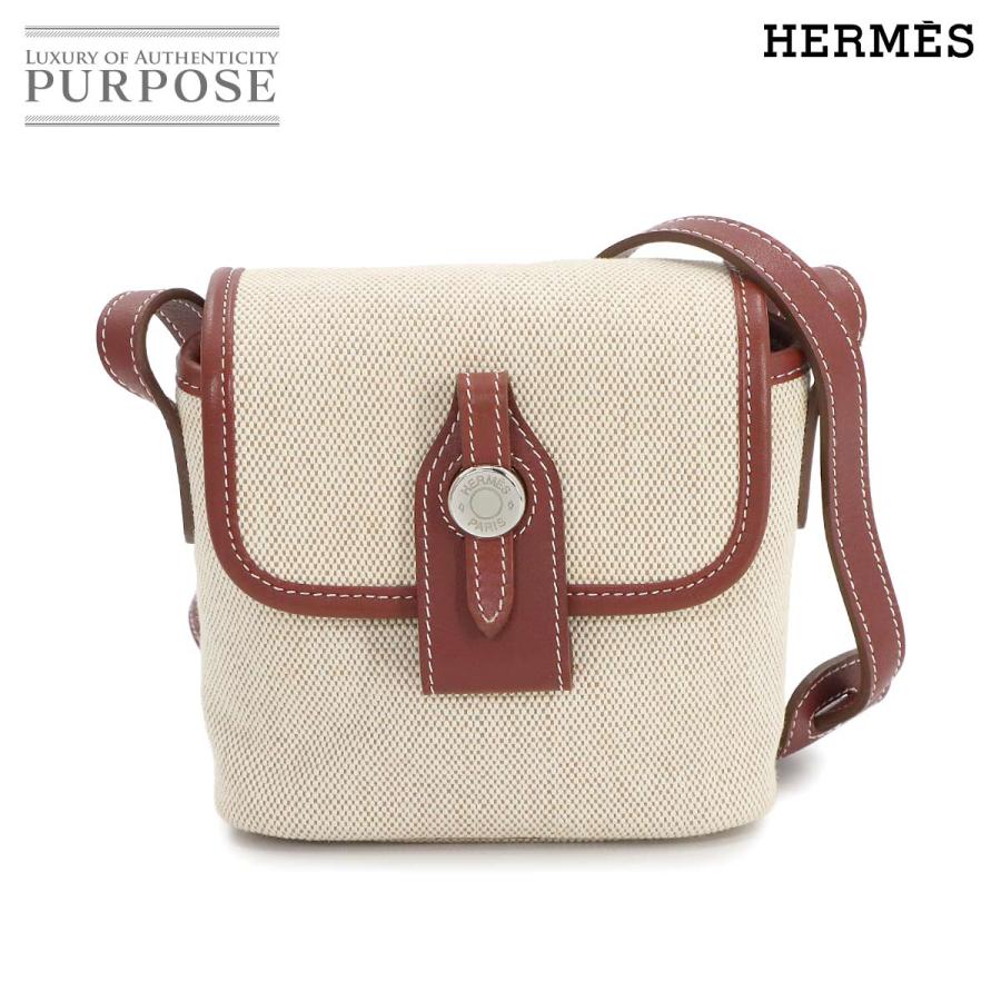 HERMES 美品 エルメス ショルダー バッグ トワルアッシュ スイフト  