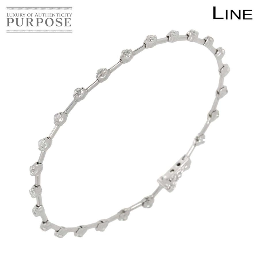 デビアス DE BEERS ライン LINE ダイヤ 1.25ct ブレスレット 17.5cm 