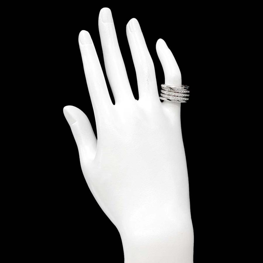 BVLGARI ブルガリ ビーゼロワン 4バンド #50 リング パヴェ ダイヤ K18  