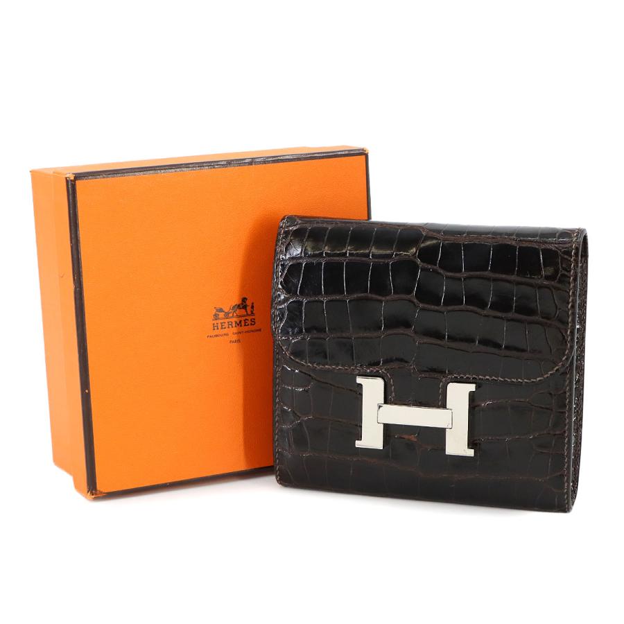 HERMES（エルメス） クロコダイル コンスタンス コンパクト 二つ折り