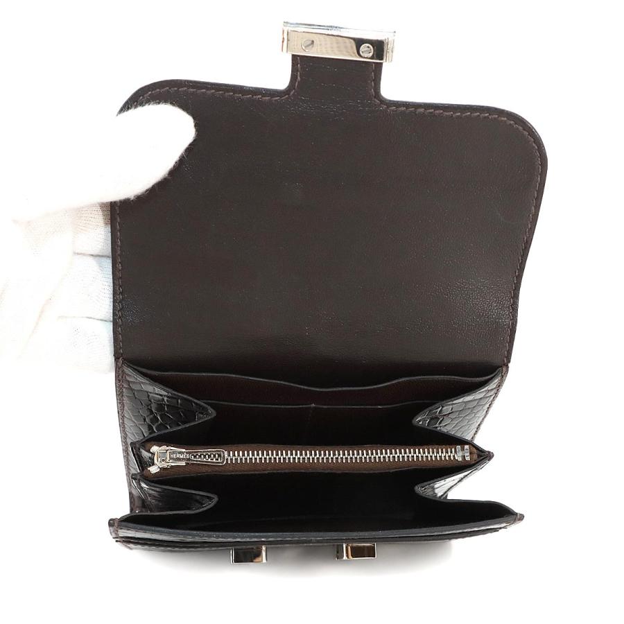 HERMES エルメス クロコダイル コンスタンス コンパクト 二つ折り 財布