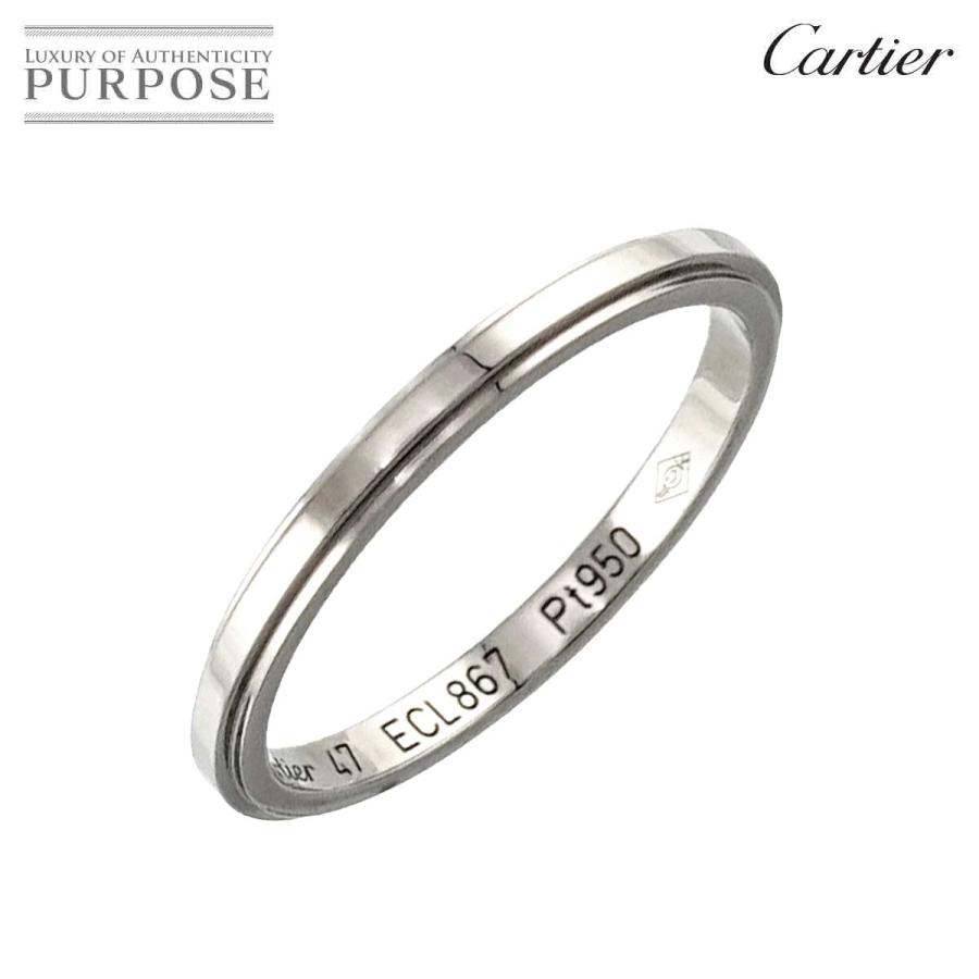 Cartier カルティエ ダムール #47 リング 幅1.8mm Pt プラチナ 指輪 d 