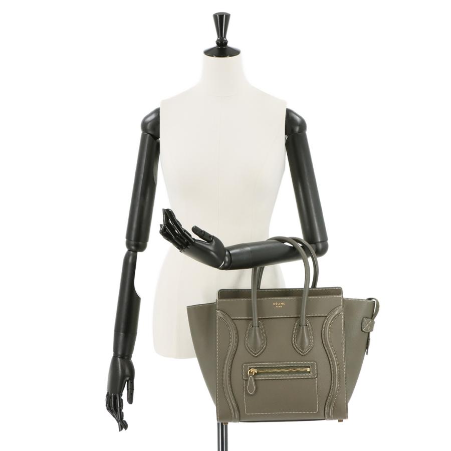 CELINE 新品同様 セリーヌ ラゲージ マイクロショッパー ハンド バッグ 