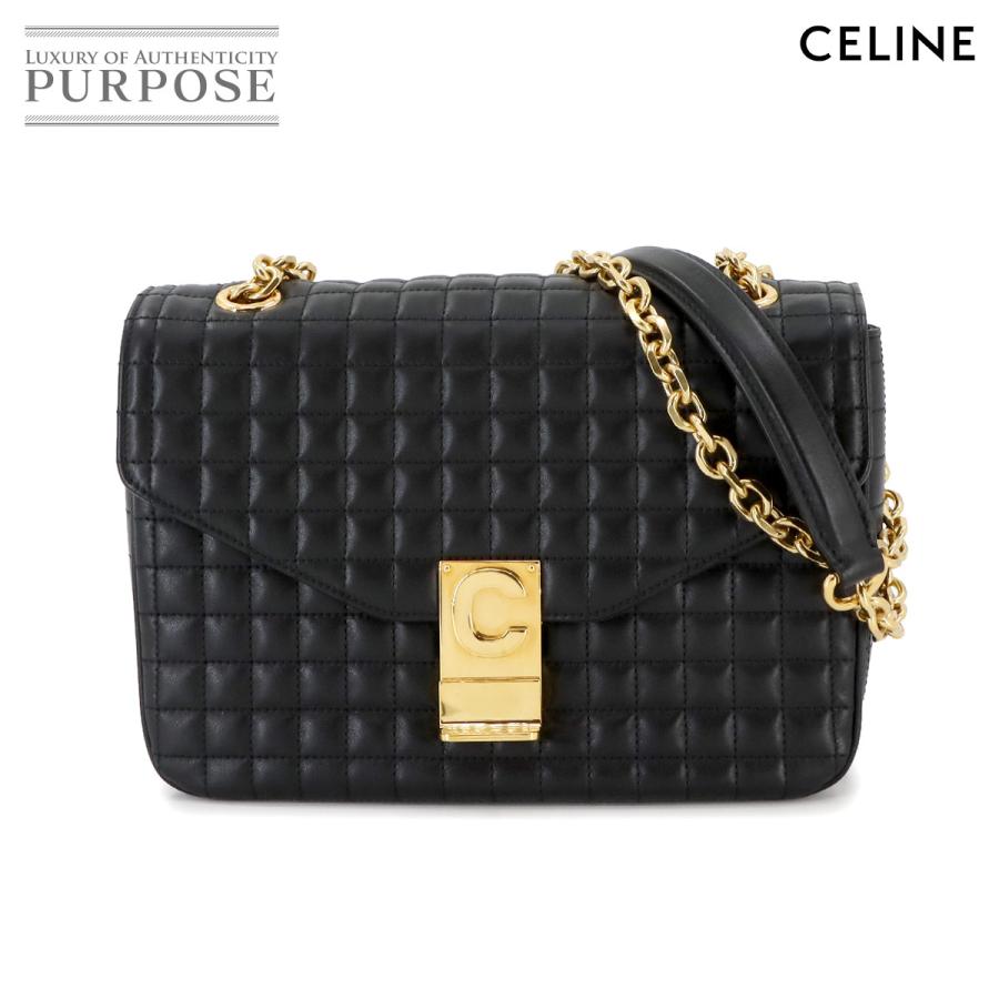 CELINE 新品同様 セリーヌ セー ミディアム ショルダー バッグ レザー  