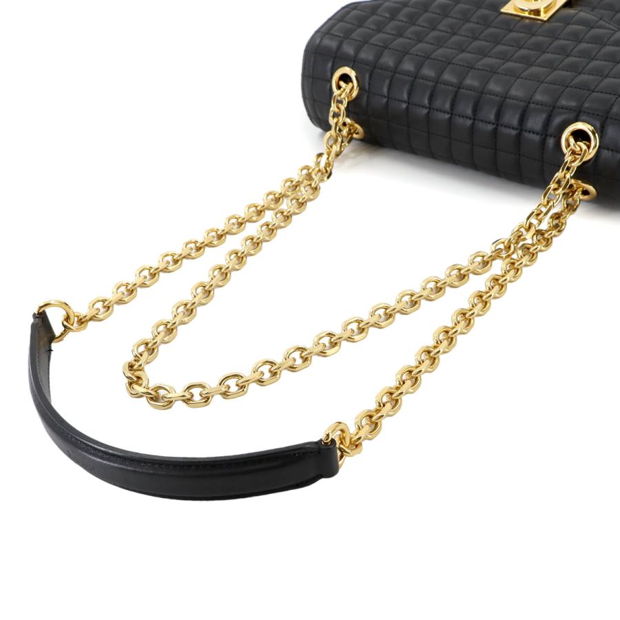 CELINE 新品同様 セリーヌ セー ミディアム ショルダー バッグ レザー  