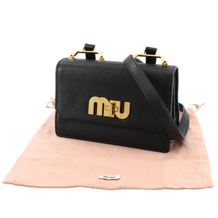 miu 新品同様 ミュウミュウ MIUMIU ショルダー バッグ レザー