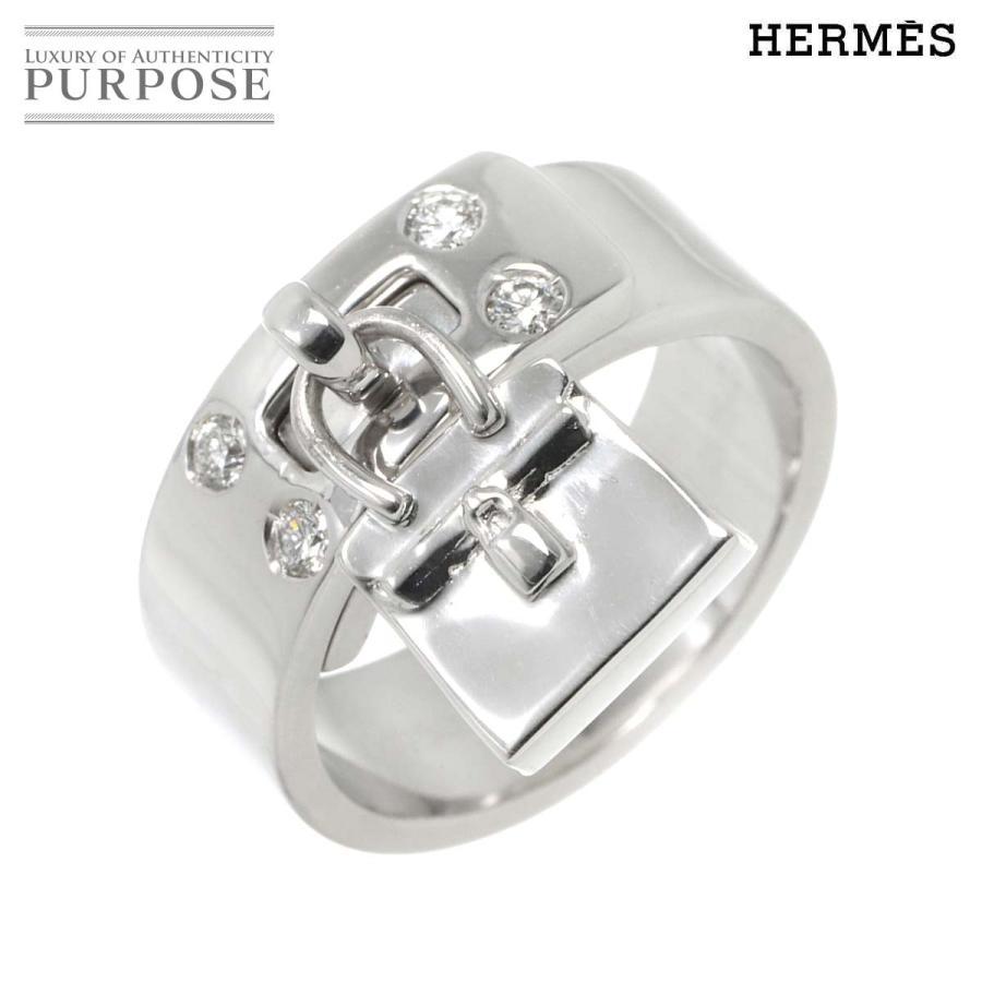 HERMES エルメス バーキン #54 リング ダイヤ K18 WG ホワイトゴールド  