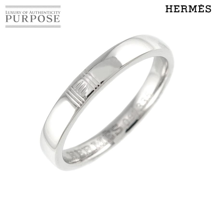HERMES エルメス アリアンス ケリー #47 リング K18 WG ホワイト  