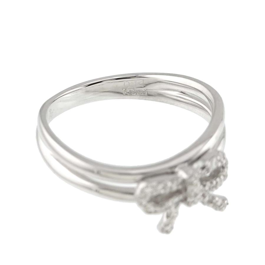 ponte vecchio ポンテヴェキオ リボンモチーフリング ダイヤ 0.14ct