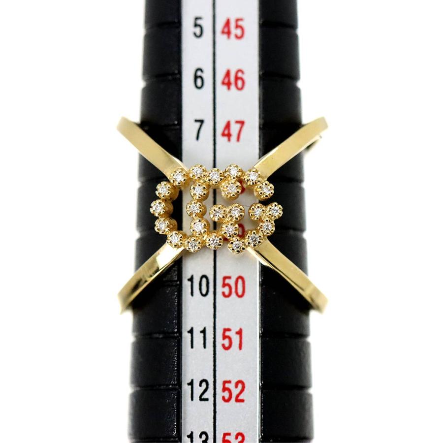 グッチ 9.5号 GGランニング リング ダイヤ 750 K18YG 3939 GUCCI グッチ GGランニング #9 リング ダイヤ K18 YG イエロー