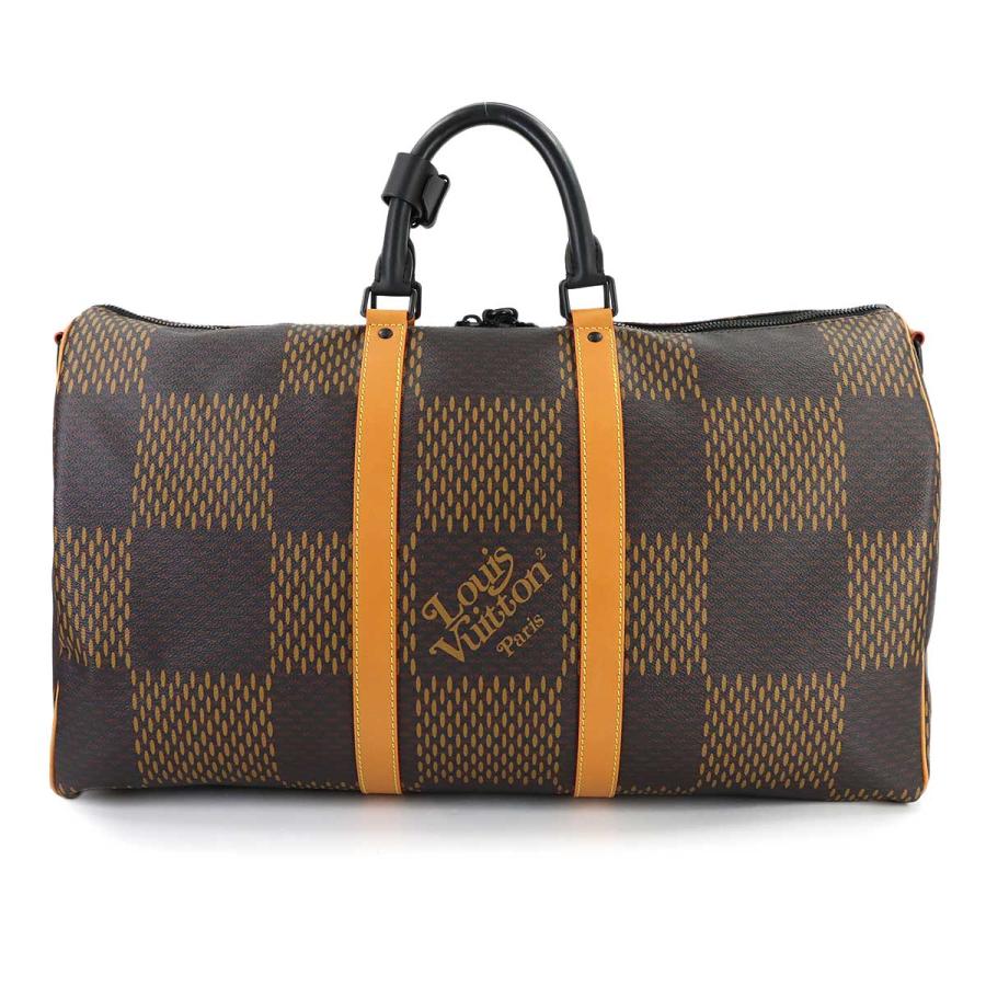 新品同様 ルイ ヴィトン LOUIS VUITTON LVスクエアード ダミエ ジャイアント モノグラム キーポル バンドリエール 50 N40360 90274218の画像