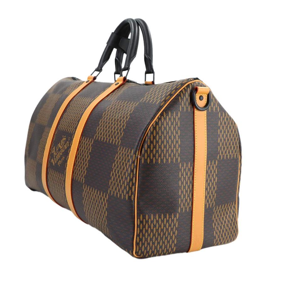 新品同様 ルイ ヴィトン LOUIS VUITTON LVスクエアード ダミエ ジャイアント モノグラム キーポル バンドリエール 50 N40360 90274218の画像