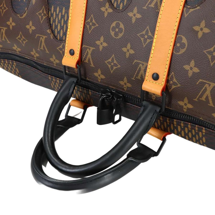 新品同様 ルイ ヴィトン LOUIS VUITTON LVスクエアード ダミエ ジャイアント モノグラム キーポル バンドリエール 50 N40360 90274218の画像