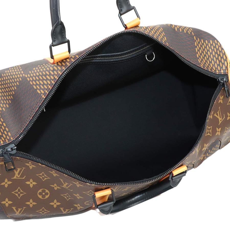 新品同様 ルイ ヴィトン LOUIS VUITTON LVスクエアード ダミエ ジャイアント モノグラム キーポル バンドリエール 50 N40360 90274218の画像