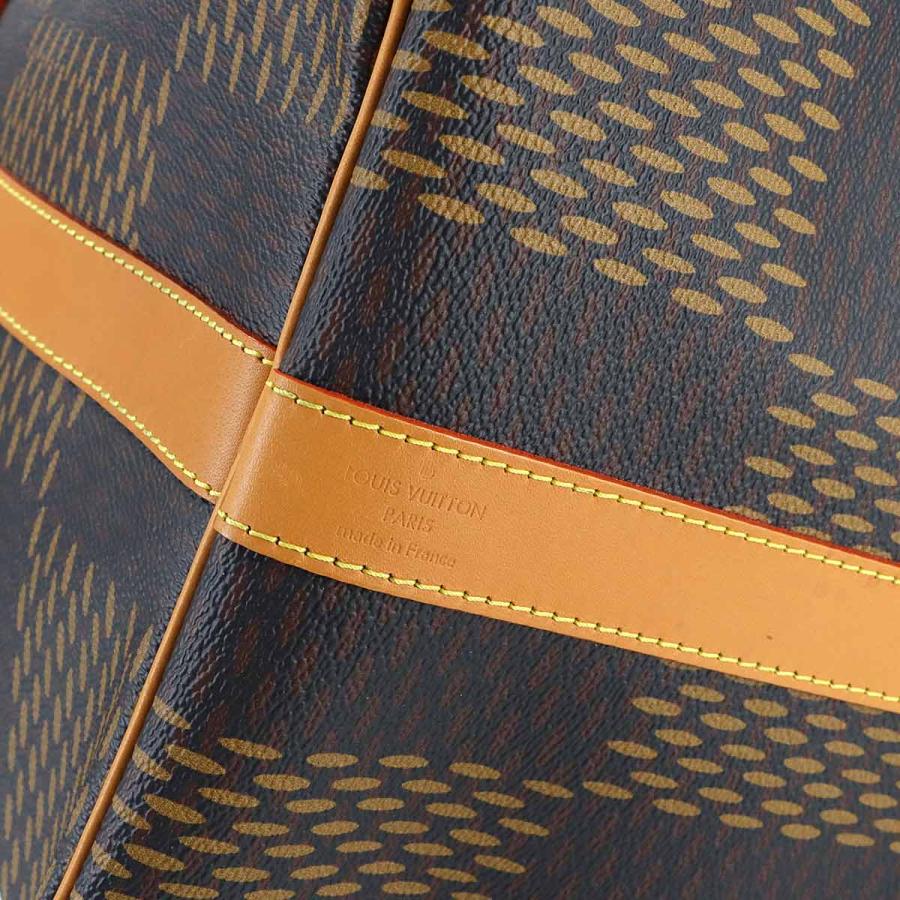 新品同様 ルイ ヴィトン LOUIS VUITTON LVスクエアード ダミエ ジャイアント モノグラム キーポル バンドリエール 50 N40360 90274218の画像
