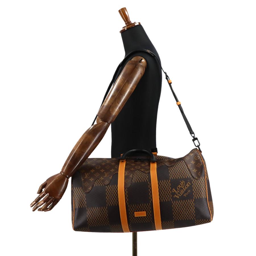 新品同様 ルイ ヴィトン LOUIS VUITTON LVスクエアード ダミエ ジャイアント モノグラム キーポル バンドリエール 50 N40360 90274218の画像