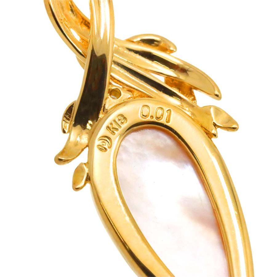 TASAKI タサキ マベ真珠 ダイヤ 0.01ct ネックレス 50cm K18 YG 750  