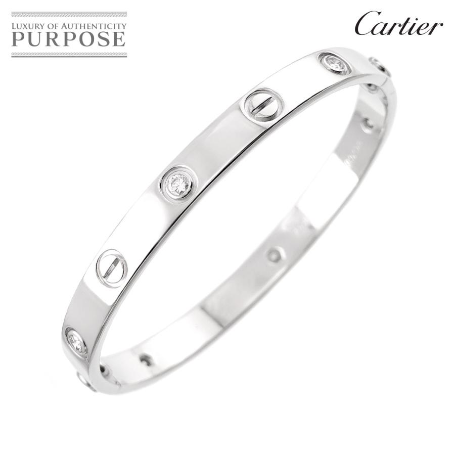 Cartier カルティエ ラブ ブレス ハーフ ダイヤ 6P #16 K18 WG 750  