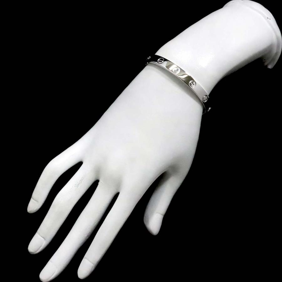 Cartier カルティエ ラブ ブレス ハーフ ダイヤ 6P #16 K18 WG 750  