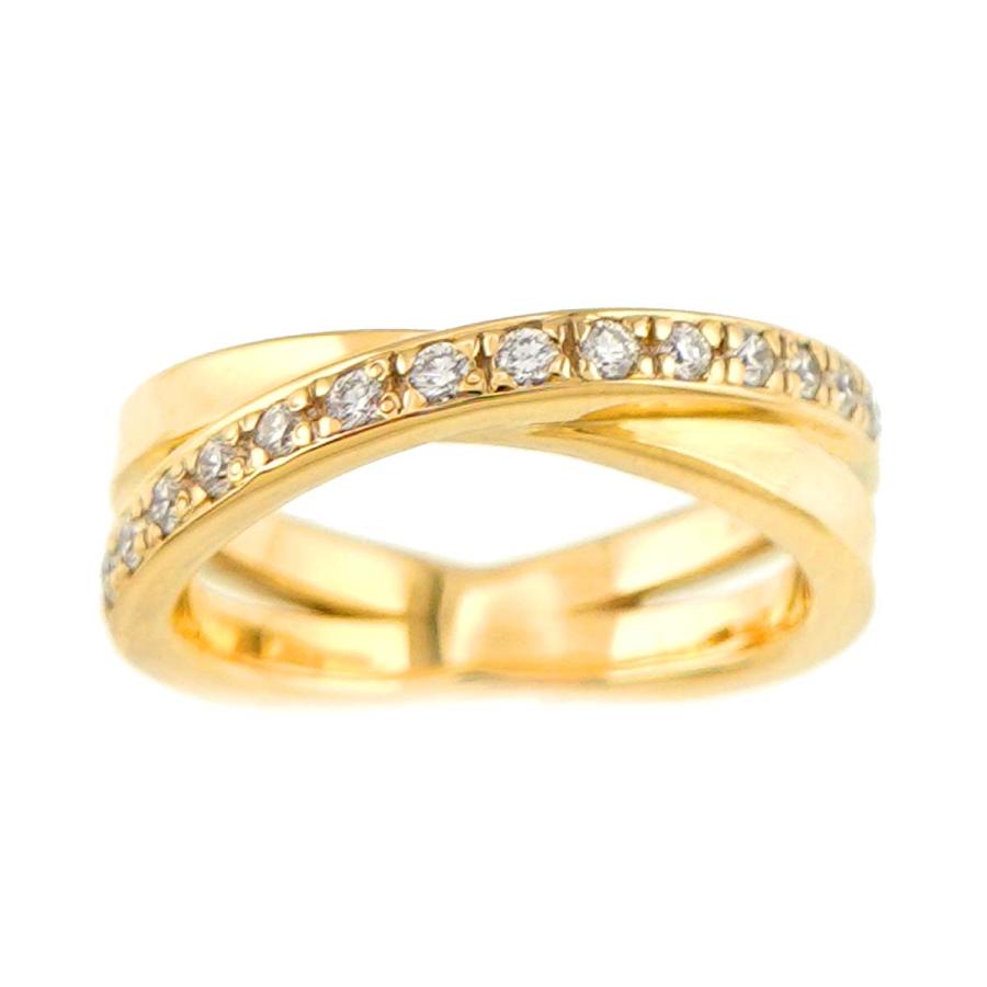 CACHAREL ミキモト MIKIMOTO 1.5号 リング ダイヤ 0.15ct K18 YG  